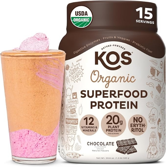 پروتئین گیاهی ارگانیک KOS Organic Plant Based Protein Powder